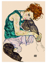 Egon Schiele  Seated Woman with Legs Drawn up - Art Print